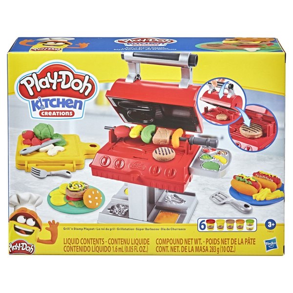 Hasbro Play-Doh Kitchen Creations BBQ Grill Playset Multicolored 14 pc HSBF0652